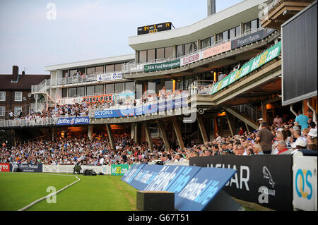 Cricket - Friends Life T20 - Surrey / Middlesex Panthers - The Kia Oval. Tifosi in stand al Kia Oval. Foto Stock