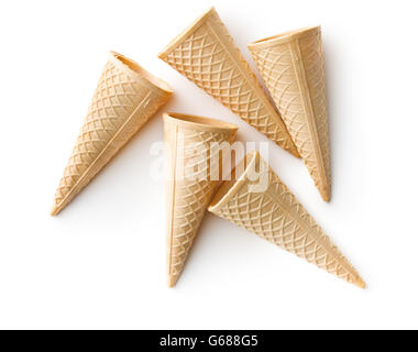 Dolce coni isolati su sfondo bianco. Foto Stock