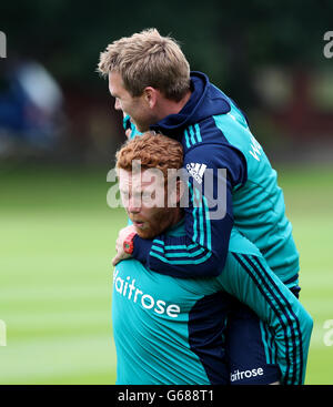 L'Inghilterra del Johnny Bairstow durante una sessione di reti a Edgbaston, Birmingham. Foto Stock