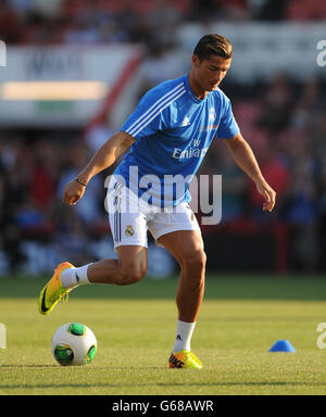 Calcio - Pre-Season friendly - AFC Bournemouth / Real Madrid - Goldsands Stadium. Cristiano Ronaldo di Real Madrid si riscalda prima della partita contro Bournemouth Foto Stock