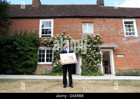 Jane Austen alla funzione sulla banconota Foto Stock