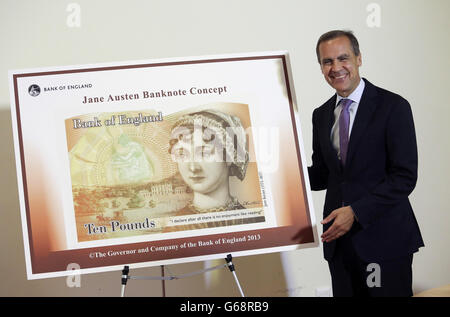 Jane Austen alla funzione sulla banconota Foto Stock