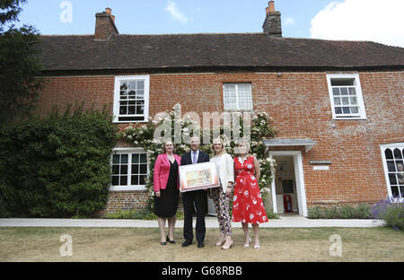 Jane Austen alla funzione sulla banconota Foto Stock