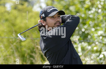 Golf - il Campionato Open 2013 - Practice Day One - Muirfield Golf Club. Il Jason Day in Australia durante il primo giorno di pratica per il Campionato Open 2013 al Muirfield Golf Club, East Lothian. Foto Stock