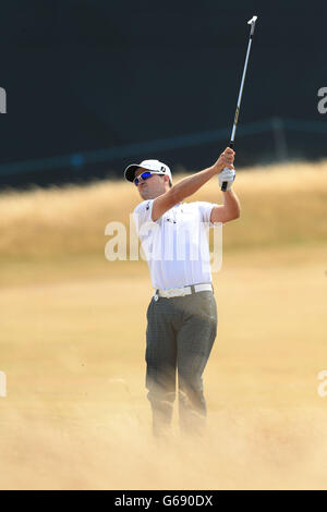 Golf - il Campionato Open 2013 - giorno uno - Muirfield Golf Club. USA's Zach Johnson durante il giorno uno dei 2013 Open Championship al Muirfield Golf Club, East Lothian. Foto Stock