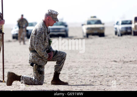 Lt. Gen. James. T. Conway nel Kuwait Foto Stock