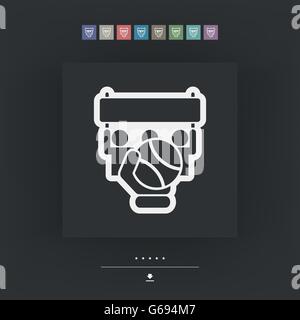 Match di Tennis Icona Illustrazione Vettoriale