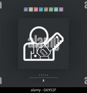 Icona di Woodman Illustrazione Vettoriale