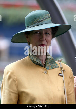 The Princess Royal durante il secondo giorno del weekend Betfair del 2013 presso l'ippodromo Ascot, Berkshire. Foto Stock