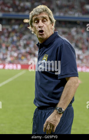 Calcio - 2013 Audi Cup - finale - Bayern Monaco / Manchester City - Allianz Arena. Manuel Pellegrini, responsabile della città di Manchester Foto Stock