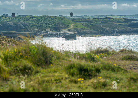 Vista del Porto Porto Amlwch, Anglesey Foto Stock