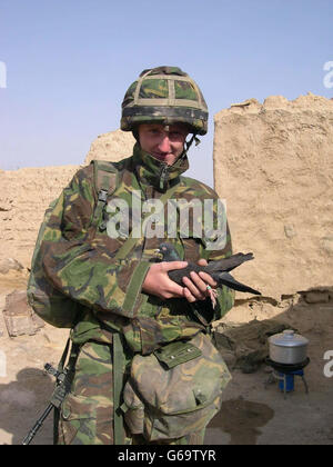 Soldato in Iraq ha perso piccione Foto Stock