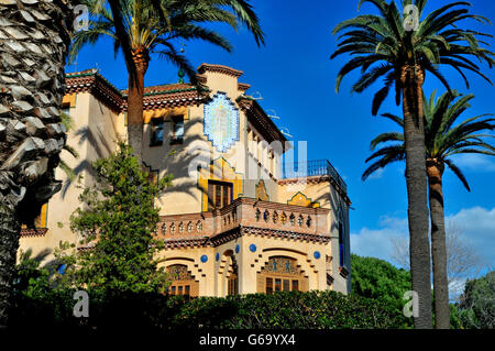 Bonet casa in Salou (Tarragona Catalogna), Spagna. Costruito dall'architetto modernista Domènec Sugrañes ho Gras nel 1918. Foto Stock