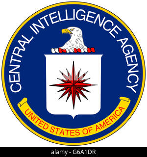 Das Logo offizielle ci des Geheimdienstes amerikanische "" della CIA - Central Intelligence Agency. Foto Stock