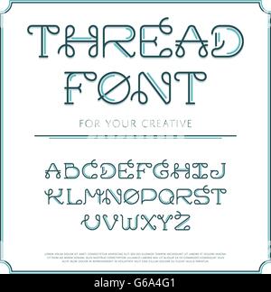 Linea di filo font. Illustrazione Vettoriale