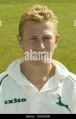 David Lucas - Nottinghamshire. David Lucas - Nottinghamshire, Trent Bridge, Nottingham. Foto Stock