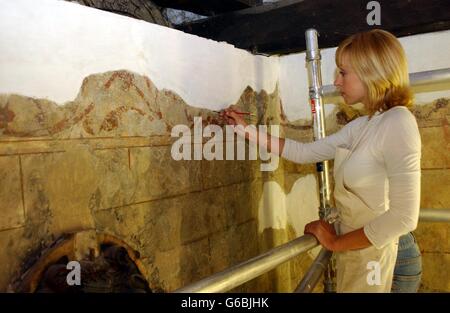 Santa Maria Maddalena di dipinti murali Foto Stock