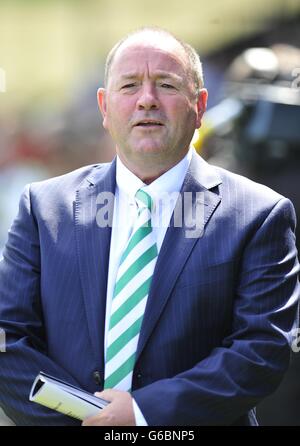 Yeovil Town manager, Gary Johnson durante la partita del campionato Sky Bet a Huish Park, Yeovil. PREMERE ASSOCIAZIONE foto. Data immagine: Sabato 10 agosto 2013. Vedi PA storia CALCIO Yeovil. Il credito fotografico dovrebbe essere: Cavo PA. Foto Stock