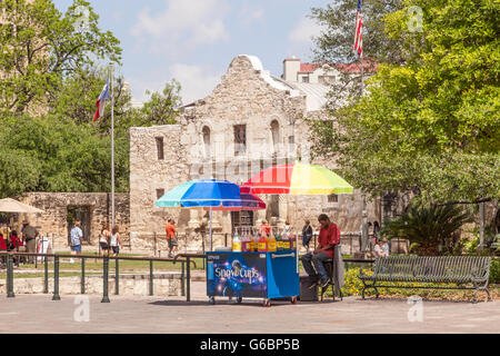 La missione di Alamo in San Antonio, Texas Foto Stock