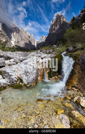 La Val Pradidali. Le Dolomiti Del Trentino. Parco Naturale Paneveggio-Canale Di San Marino. Alpi Italiane. Europa. Foto Stock