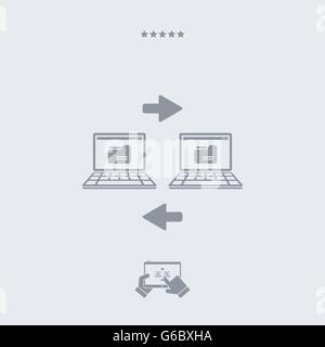 Icona di sincronizzazione, il vettore di sincronizzazione, simbolo di sincronizzazione, design di sincronizzazione, la sincronizzazione di app, synchronizati Illustrazione Vettoriale