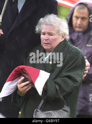 Adrian Warburton Funerale Foto Stock