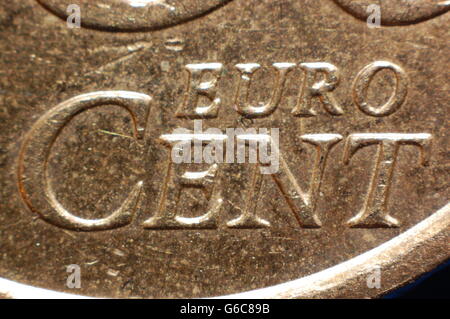 Una macro immagine di un 10 EURO CENT. Foto Stock