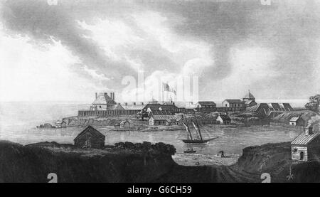 1810s FORT NIAGARA PRESI DA PARTE BRITANNICA DEL FIUME A NEWARK 1814 durante la guerra di 1812 Foto Stock