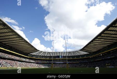 Rugby Union - Aviva Premiership - London Wasps / Harlequins - Twickenham. Vista generale dello Stadio Twickenham, Londra. Foto Stock