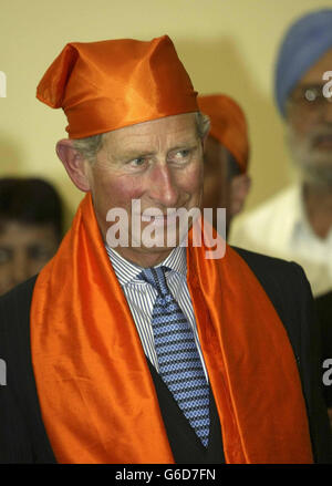 Il Principe di Galles Visite Southall Foto Stock