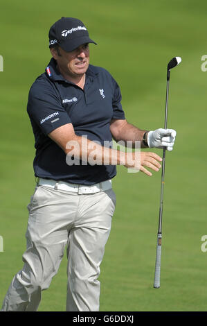 Golf - L'ISP Handa Wales Open 2013 - il secondo giorno - il Celtic Manor Resort. Paul McGinley in Irlanda durante L'ISP Handa Wales Open al Celtic Manor, Newport. Foto Stock