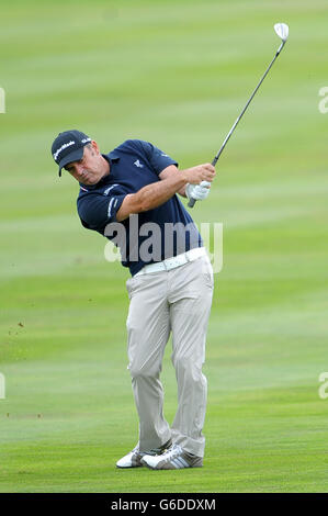 Golf - L'ISP Handa Wales Open 2013 - il secondo giorno - il Celtic Manor Resort. Paul McGinley in Irlanda durante L'ISP Handa Wales Open al Celtic Manor, Newport. Foto Stock