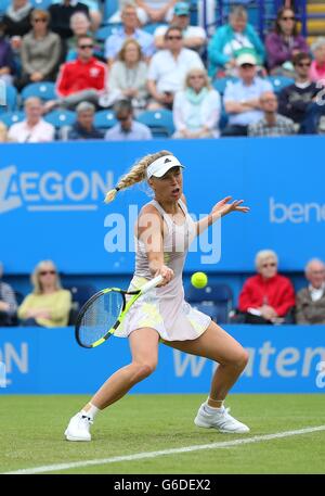 Caroline WOZNIACKI della Danimarca la riproduzione di Samantha STOSUR dell Australia durante il Aegon International in Devonshire Park a Eastbourne. Giugno 21, 2016. James Boardman / Immagini teleobiettivo +44 7967 642437 Foto Stock