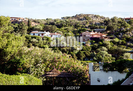 Ville e Case tradizionali in Costa Smeralda Sardegna Foto Stock