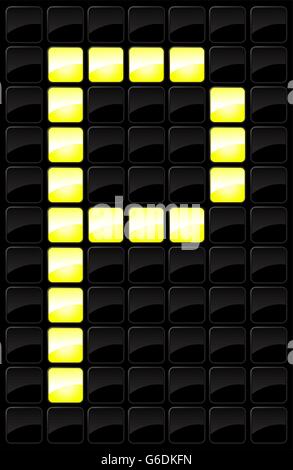 Illustrazione Vettoriale del singolo isolato scoreboard icona lettera Illustrazione Vettoriale