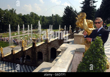 Il principe Charles in Russia Foto Stock