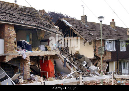 Sospetto di esplosione di gas Foto Stock