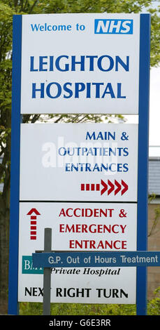 Leighton Hospital Foto Stock