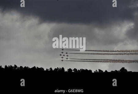 Contrassegni di Fylingdales cinquantesimo anniversario Foto Stock