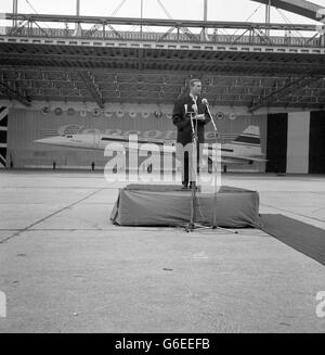 Politica - Tony Benn - Concorde - Toulouse, Francia Foto Stock