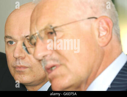 Iain Duncan Smith nella Repubblica Ceca Foto Stock