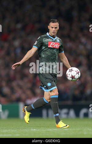 Calcio - UEFA Champions League - Gruppo F - Arsenal / Napoli - Emirates Stadium. Giandomenico Mesto, Napoli Foto Stock
