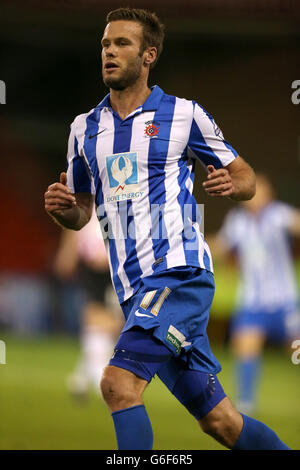 Calcio - Johnstone's Paint Trophy - secondo turno - Sheffield United v Hartlepool - Bramall Lane. Andy Monkhouse, Hartlepool. Foto Stock