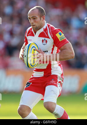 Rugby Union - Aviva Premiership - Gloucester / Exeter Chiefs - Kingsholm Park. Gloucester's Charlie Sharples durante la partita di Aviva Premiership al Kingsholm Stadium di Gloucester. Foto Stock