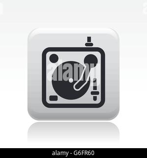 Illustrazione Vettoriale del singolo isolato icona dj Illustrazione Vettoriale