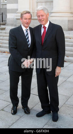 Bill Clinton visite Repubblica di Irlanda Foto Stock