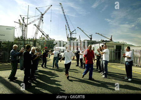 Controversia non ufficiali a sostegno dei colleghi Foto Stock