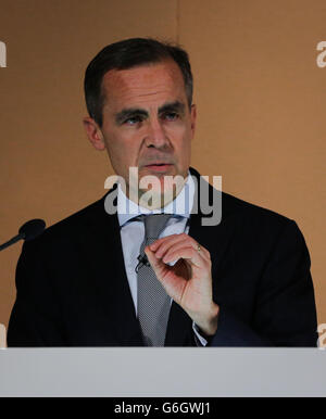 Mark Carney, Governatore della Banca d'Inghilterra, ha pronunciato il suo discorso durante il 125° anniversario del Financial Times a Londra. Foto Stock