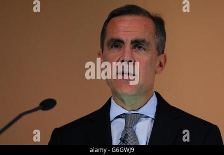 Mark Carney, Governatore della Banca d'Inghilterra, ha pronunciato il suo discorso durante il 125° anniversario del Financial Times a Londra. Foto Stock