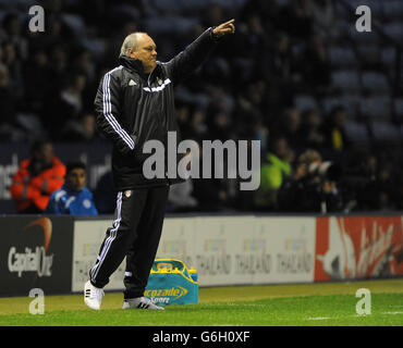 Calcio - Capital One Cup - Fourth Round - Leicester City / Fulham - King Power Stadium. Martin Jol, il manager di Fulham, è in prima linea durante la partita contro Leicester City. Foto Stock